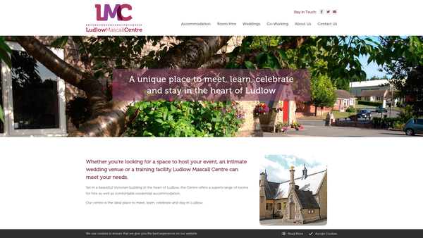 Screenshot of the Bishop Mascall Centre Foundation website