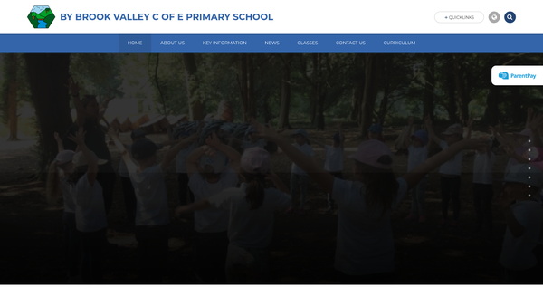 Screenshot of the Friends Of By Brook Valley School website