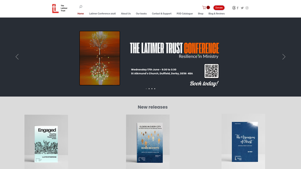Screenshot of the The Latimer Trust website