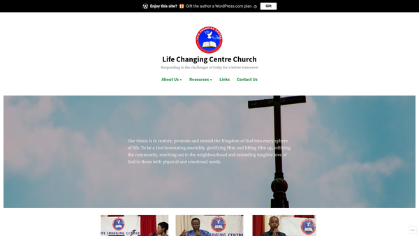 Screenshot of the Life Changing Centre website