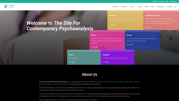 Screenshot of the The Site For Contemporary Psychoanalysis website
