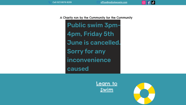 Screenshot of the Red Lodge Community Pool Limited website
