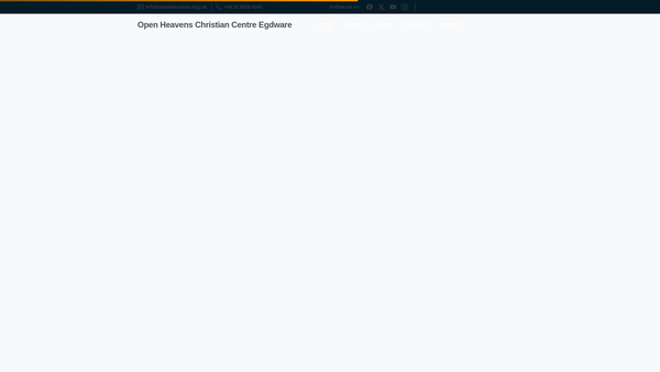 Screenshot of the Rccg Open Heavens Christian Centre Edgware website