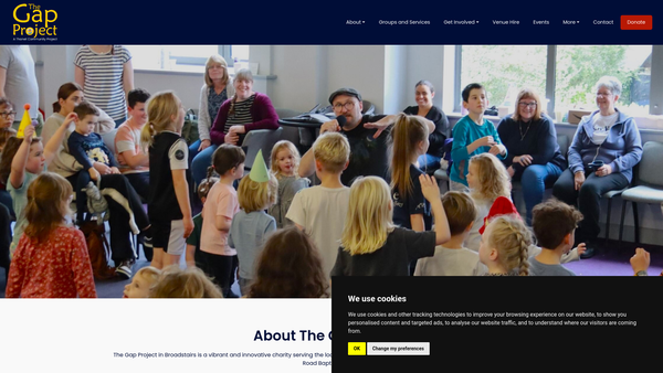Screenshot of the Gap-A Thanet Community Project website