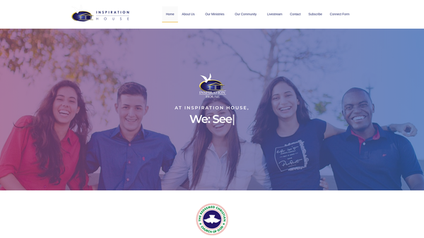 Screenshot of the Redeemed Christian Church Of God ('Rccg') (Inspiration House) website