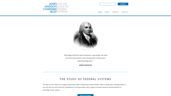 Screenshot of the James Madison Charitable Trust website