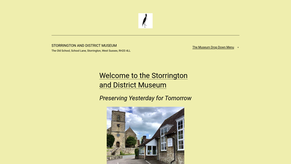 Screenshot of the Storrington And District Museum Society website