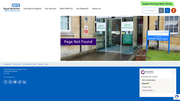 Screenshot of the The Berkshire Medical Heritage Centre website