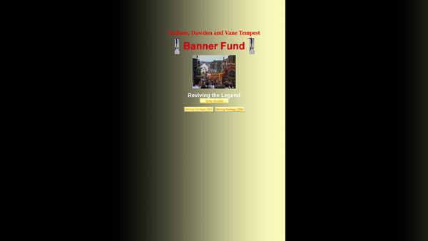 Screenshot of the Sdvt Banner Fund website