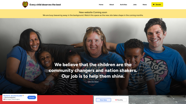 Screenshot of the Kidz Klub - Leeds website