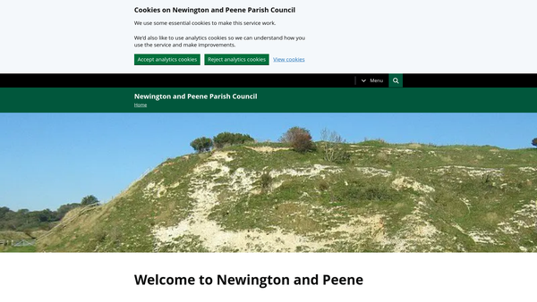Screenshot of the King George V Playing Field - Newington website
