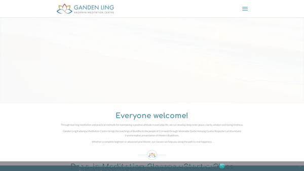 Screenshot of the Ganden Ling Kadampa Meditation Centre website
