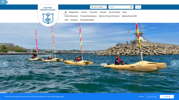 Screenshot of the Friends of Elburton Primary School website