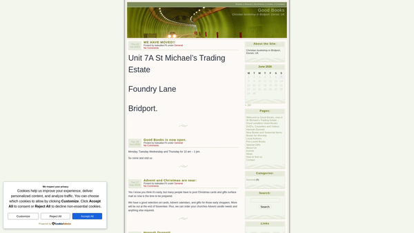 Screenshot of the Good Books And Services Limited website