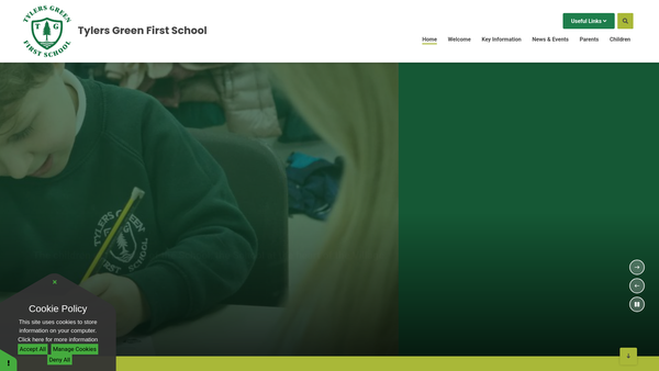 Screenshot of the Tylers Green First School Fund website