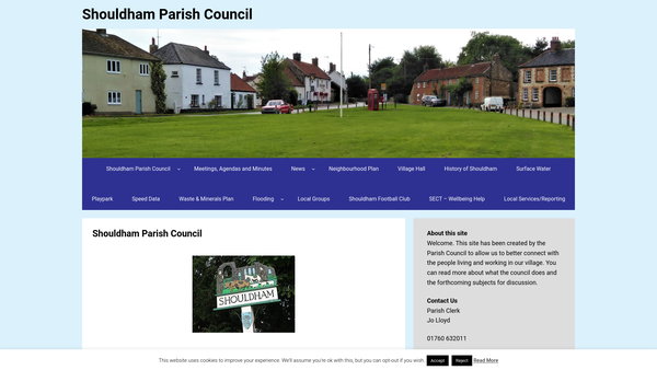 Screenshot of the King George's Field, Shouldham website
