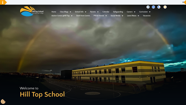 Screenshot of the PTA & Friends of Hill Top School website