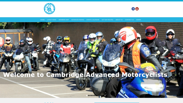 Screenshot of the Cambridge Advanced Motorcyclists website