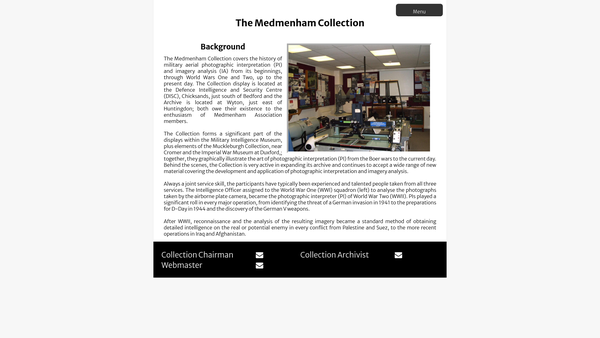 Screenshot of the Medmenham Collection website