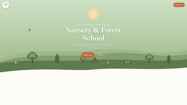 Screenshot of the Clifton-Upon-Teme Nursery Limited website
