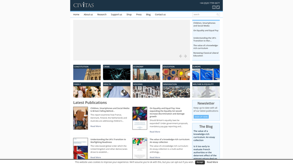 Screenshot of the Civitas Limited website