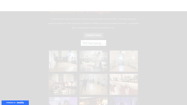 Screenshot of the Westgate Chapel (Lewes) Trust website