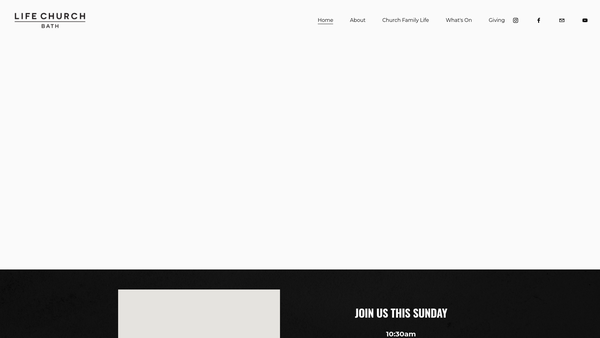 Screenshot of the Bath Christian Trust website