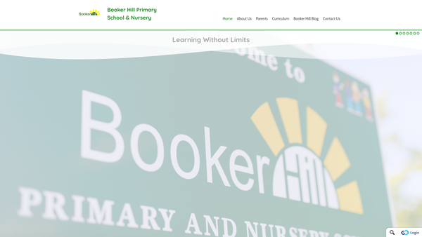 Screenshot of the Booker Hill School Fund website