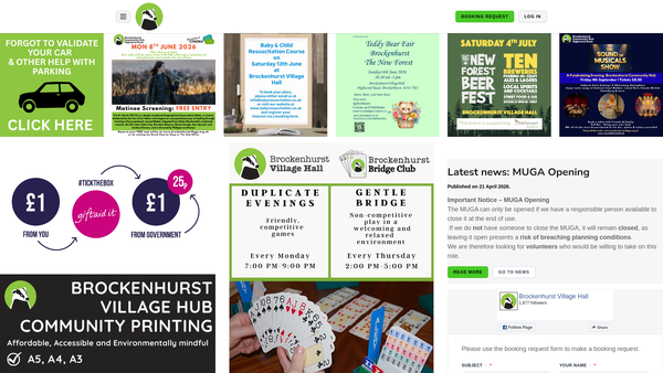 Screenshot of the The Brockenhurst Village Trust website