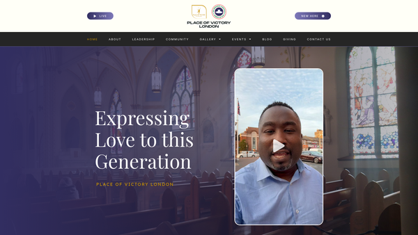 Screenshot of the Redeemed Christian Church Of God ('Rccg') Victory Parish website