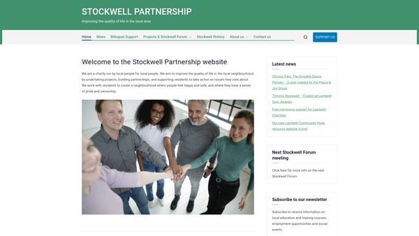 Screenshot of the The Stockwell Partnership Limited website