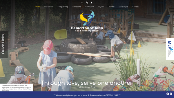 Screenshot of the Friends Of Bemerton St John Primary School website