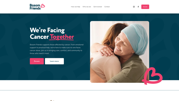 Screenshot of the Barnoldswick And Earby Bosom Friends website