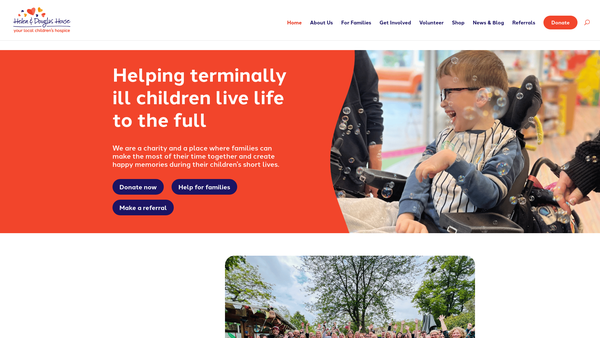 Screenshot of the Helen & Douglas House website