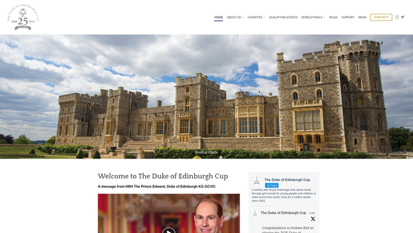 Screenshot of the The International Golf Charity website