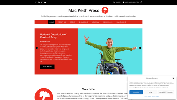 Screenshot of the Mac Keith Press website