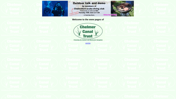 Screenshot of the The Chelmer Canal Trust Limited website