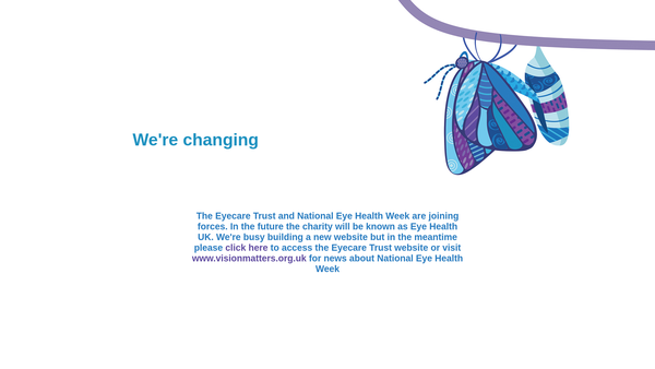 Screenshot of the The Eyecare Trust website