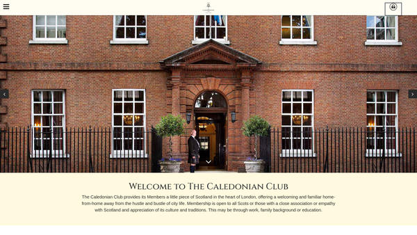 Screenshot of the The Caledonian Club Members' Common Good Fund website
