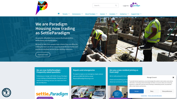 Screenshot of the The Welwyn Hatfield Foyer Charitable Trust website