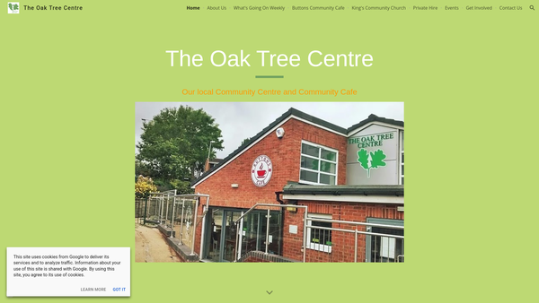 Screenshot of the King's Community Church Project website
