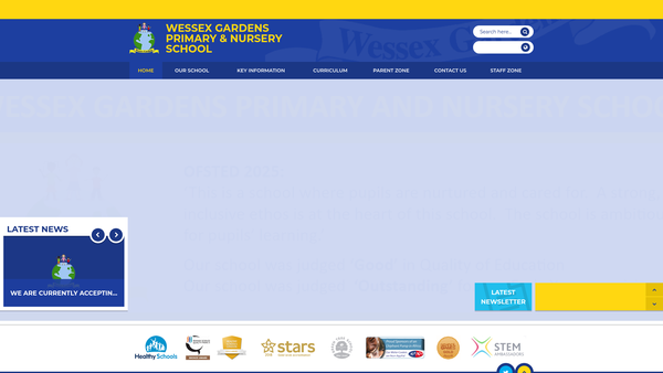 Screenshot of the Wessex Garden Schools Charitable Trust website