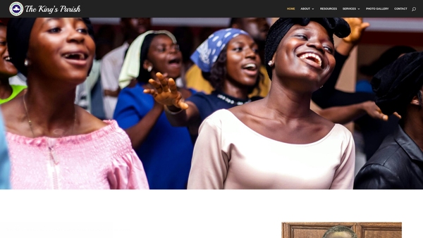 Screenshot of the Redeemed Christian Church Of God-The King's Parish website