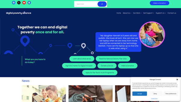 Screenshot of the Digital Poverty Alliance website