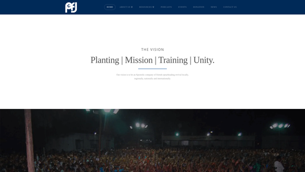 Screenshot of the Mark Curtis Evangelism Trust Incorporating Passion For Jesus Ministries website