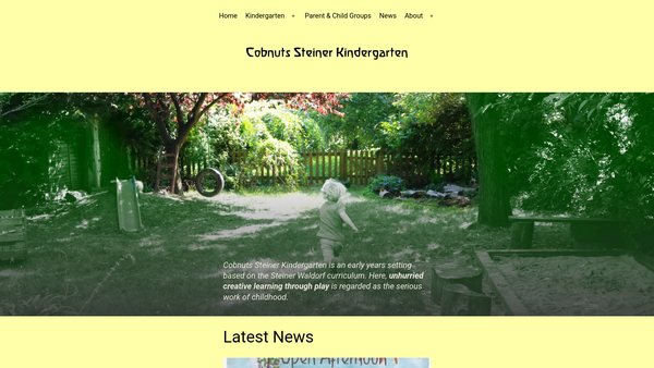 Screenshot of the The Maidstone Steiner Kindergarten Initiative website