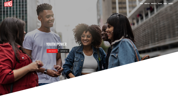 Screenshot of the Bang Edutainment website