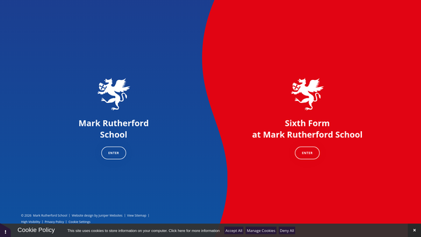 Screenshot of the Mark Rutherford School Fund website