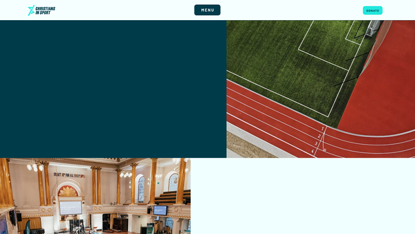 Screenshot of the Christians In Sport website