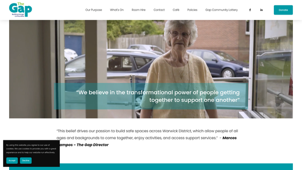 Screenshot of the The Warwick Percy Estates Community Projects website